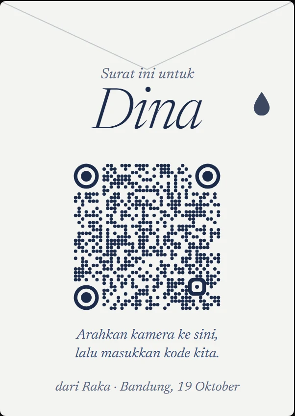 Contoh Kartu QR Surat Rahasia